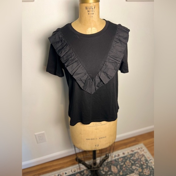 Anthropologie blank riffle Maeve t-shirt small - Picture 2 of 6